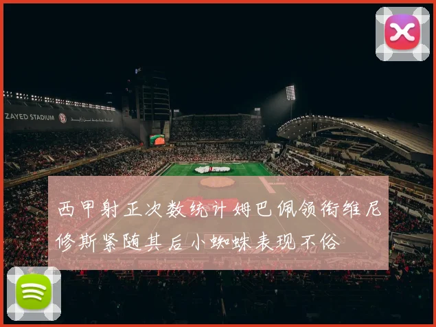 西甲射正次数统计姆巴佩领衔维尼修斯紧随其后小蜘蛛表现不俗